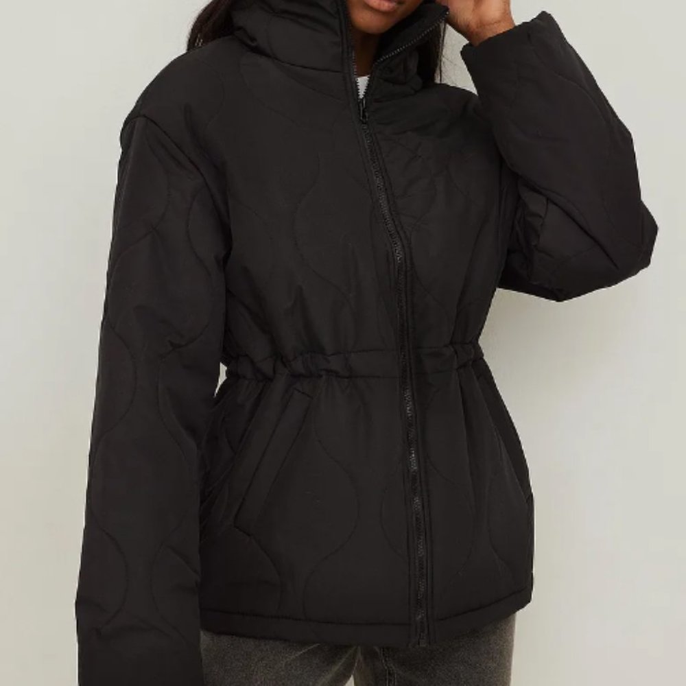 NA-KD Quilted Drawstring Padded Short Jacket